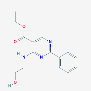 ethyl 4-[(2-hydroxyethyl)amino]-2-phenyl-5-pyrimidinecarboxylate