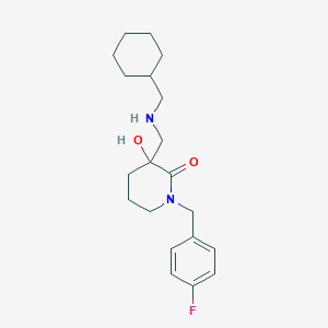 3-{[(cyclohexylmethyl)amino]methyl}-1-(4-fluorobenzyl)-3-hydroxy-2-piperidinone