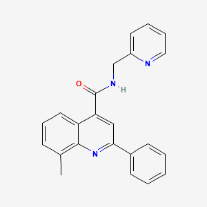 8-methyl-2-phenyl-N-(2-pyridinylmethyl)-4-quinolinecarboxamide