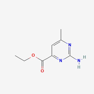 molecular formula C8H11N3O2 B599620 2-氨基-6-甲基嘧啶-4-羧酸乙酯 CAS No. 857410-67-4