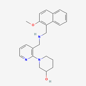 1-[3-({[(2-methoxy-1-naphthyl)methyl]amino}methyl)-2-pyridinyl]-3-piperidinol