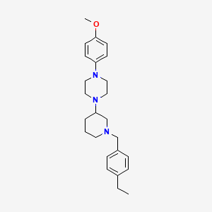 molecular formula C25H35N3O B5996206 1-[1-(4-ethylbenzyl)-3-piperidinyl]-4-(4-methoxyphenyl)piperazine 