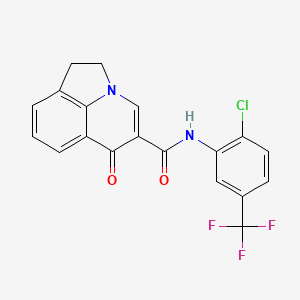 N-[2-chloro-5-(trifluoromethyl)phenyl]-6-oxo-1,2-dihydro-6H-pyrrolo[3,2,1-ij]quinoline-5-carboxamide