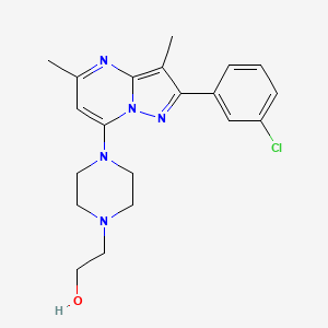 2-{4-[2-(3-Chlorophenyl)-3,5-dimethylpyrazolo[1,5-a]pyrimidin-7-yl]piperazin-1-yl}ethanol