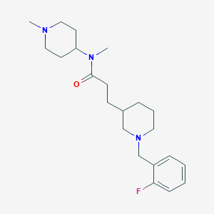 3-[1-(2-fluorobenzyl)-3-piperidinyl]-N-methyl-N-(1-methyl-4-piperidinyl)propanamide