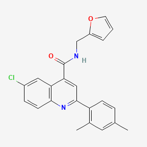 6-CHLORO-2-(2,4-DIMETHYLPHENYL)-N-[(FURAN-2-YL)METHYL]QUINOLINE-4-CARBOXAMIDE