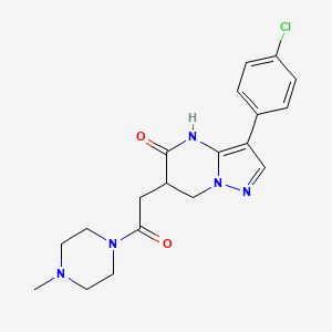 3-(4-chlorophenyl)-6-[2-(4-methylpiperazin-1-yl)-2-oxoethyl]-6,7-dihydro-4H-pyrazolo[1,5-a]pyrimidin-5-one