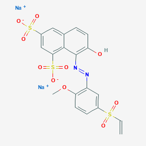 molecular formula C19H14N2Na2O10S3 B5996277 disodium 7-hydroxy-8-{[2-methoxy-5-(vinylsulfonyl)phenyl]diazenyl}-1,3-naphthalenedisulfonate 