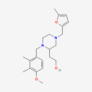 2-{1-(4-methoxy-2,3-dimethylbenzyl)-4-[(5-methyl-2-furyl)methyl]-2-piperazinyl}ethanol