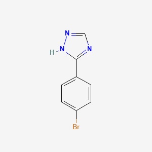 molecular formula C8H6BrN3 B599631 3-(4-Bromophenyl)-1H-[1,2,4]triazole CAS No. 118863-62-0