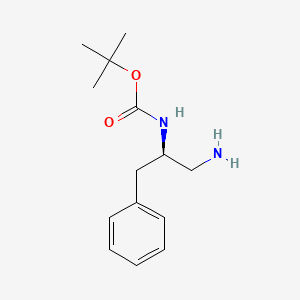 molecular formula C14H22N2O2 B599632 1,1-Dimethylethyl [(1R)-2-amino-1-(phenylmethyl)ethyl]carbamate CAS No. 185384-16-1