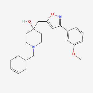 1-(3-cyclohexen-1-ylmethyl)-4-{[3-(3-methoxyphenyl)-5-isoxazolyl]methyl}-4-piperidinol