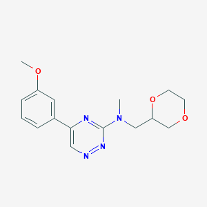 N-(1,4-dioxan-2-ylmethyl)-5-(3-methoxyphenyl)-N-methyl-1,2,4-triazin-3-amine