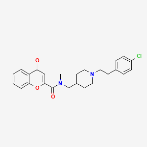 N-({1-[2-(4-chlorophenyl)ethyl]-4-piperidinyl}methyl)-N-methyl-4-oxo-4H-chromene-2-carboxamide