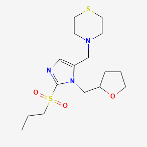 4-{[2-(propylsulfonyl)-1-(tetrahydro-2-furanylmethyl)-1H-imidazol-5-yl]methyl}thiomorpholine