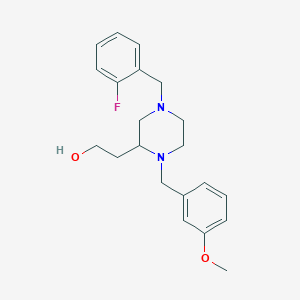 2-[4-(2-fluorobenzyl)-1-(3-methoxybenzyl)-2-piperazinyl]ethanol