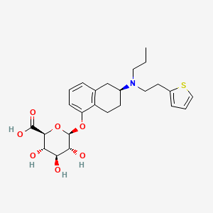 molecular formula C25H33NO7S B599640 Rotigotine |A-D-Glucuronide CAS No. 128464-29-9