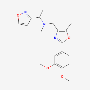 N-{[2-(3,4-dimethoxyphenyl)-5-methyl-1,3-oxazol-4-yl]methyl}-1-(3-isoxazolyl)-N-methylethanamine