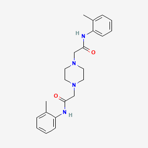 molecular formula C22H28N4O2 B5996425 2,2'-(1,4-piperazinediyl)bis[N-(2-methylphenyl)acetamide] 