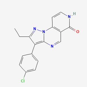 molecular formula C17H13ClN4O B5996430 3-(4-chlorophenyl)-2-ethylpyrazolo[1,5-a]pyrido[3,4-e]pyrimidin-6(7H)-one 