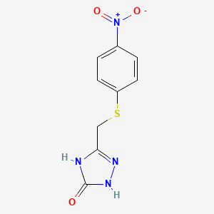 5-{[(4-nitrophenyl)thio]methyl}-2,4-dihydro-3H-1,2,4-triazol-3-one