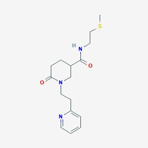 N-[2-(methylthio)ethyl]-6-oxo-1-[2-(2-pyridinyl)ethyl]-3-piperidinecarboxamide