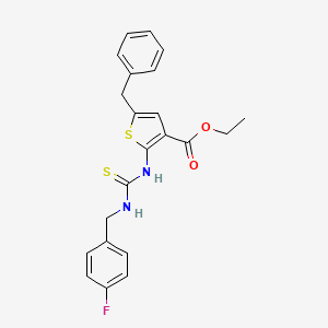 ethyl 5-benzyl-2-({[(4-fluorobenzyl)amino]carbonothioyl}amino)-3-thiophenecarboxylate