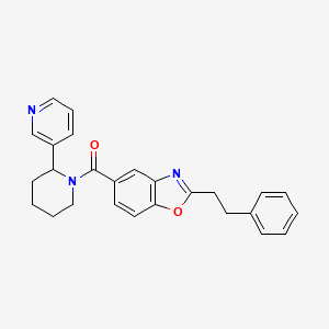 molecular formula C26H25N3O2 B5996519 2-(2-phenylethyl)-5-{[2-(3-pyridinyl)-1-piperidinyl]carbonyl}-1,3-benzoxazole 