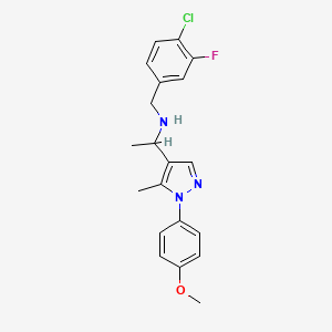 (4-chloro-3-fluorobenzyl){1-[1-(4-methoxyphenyl)-5-methyl-1H-pyrazol-4-yl]ethyl}amine