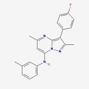 3-(4-fluorophenyl)-2,5-dimethyl-N-(3-methylphenyl)pyrazolo[1,5-a]pyrimidin-7-amine