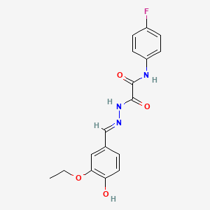 molecular formula C17H16FN3O4 B5996581 2-[2-(3-ethoxy-4-hydroxybenzylidene)hydrazino]-N-(4-fluorophenyl)-2-oxoacetamide CAS No. 352012-43-2