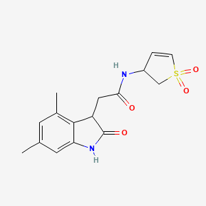 2-(4,6-dimethyl-2-oxo-2,3-dihydro-1H-indol-3-yl)-N-(1,1-dioxido-2,3-dihydro-3-thienyl)acetamide