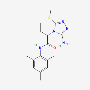 2-[3-amino-5-(methylthio)-4H-1,2,4-triazol-4-yl]-N-mesitylbutanamide