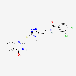 3,4-dichloro-N-[2-(4-methyl-5-{[(4-oxo-3,4-dihydro-2-quinazolinyl)methyl]thio}-4H-1,2,4-triazol-3-yl)ethyl]benzamide