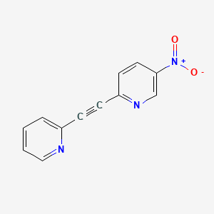 molecular formula C12H7N3O2 B599662 5-Nitro-2-(2-pyridinylethynyl)pyridine CAS No. 163085-40-3