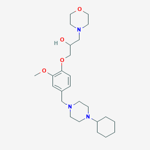 1-{4-[(4-cyclohexyl-1-piperazinyl)methyl]-2-methoxyphenoxy}-3-(4-morpholinyl)-2-propanol