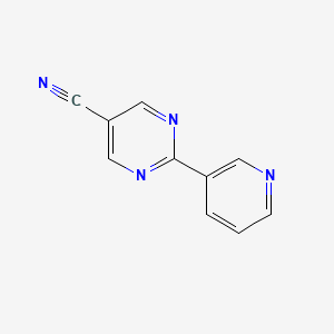 molecular formula C10H6N4 B599663 2-(吡啶-3-基)嘧啶-5-甲腈 CAS No. 101688-01-1