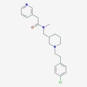 molecular formula C22H28ClN3O B5996646 N-({1-[2-(4-chlorophenyl)ethyl]-3-piperidinyl}methyl)-N-methyl-2-(3-pyridinyl)acetamide 