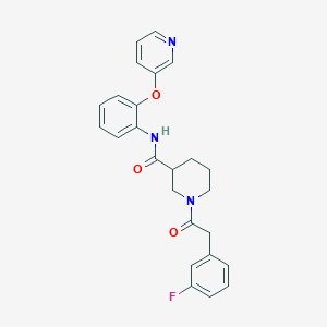 molecular formula C25H24FN3O3 B5996665 1-[(3-fluorophenyl)acetyl]-N-[2-(3-pyridinyloxy)phenyl]-3-piperidinecarboxamide 