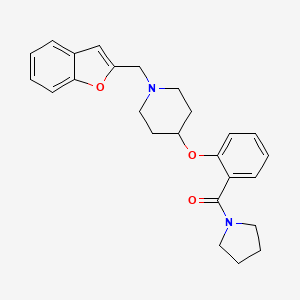 1-(1-benzofuran-2-ylmethyl)-4-[2-(1-pyrrolidinylcarbonyl)phenoxy]piperidine