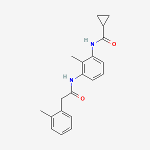 molecular formula C20H22N2O2 B5996709 N-(2-methyl-3-{[(2-methylphenyl)acetyl]amino}phenyl)cyclopropanecarboxamide 