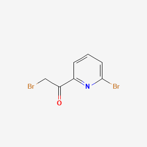 molecular formula C7H5Br2NO B599672 2-溴-1-(6-溴吡啶-2-基)乙酮 CAS No. 142978-11-8