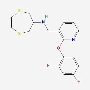 N-{[2-(2,4-difluorophenoxy)-3-pyridinyl]methyl}-1,4-dithiepan-6-amine