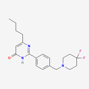 molecular formula C20H25F2N3O B5996728 6-butyl-2-{4-[(4,4-difluoropiperidin-1-yl)methyl]phenyl}pyrimidin-4(3H)-one 