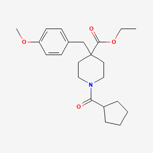 ethyl 1-(cyclopentylcarbonyl)-4-(4-methoxybenzyl)-4-piperidinecarboxylate