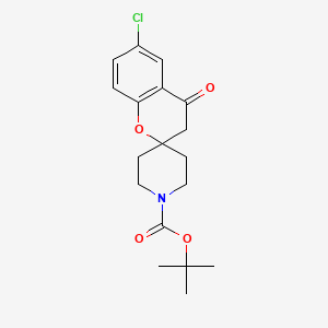 B599674 tert-Butyl 6-chloro-4-oxospiro[chroman-2,4'-piperidine]-1'-carboxylate CAS No. 1011482-37-3