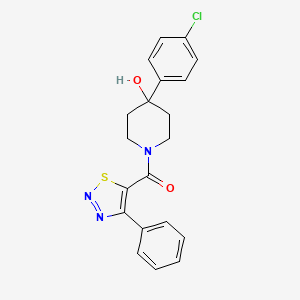 [4-(4-Chlorophenyl)-4-hydroxypiperidin-1-yl](4-phenyl-1,2,3-thiadiazol-5-yl)methanone