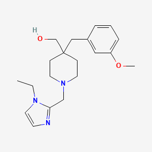 molecular formula C20H29N3O2 B5996754 [1-[(1-ethyl-1H-imidazol-2-yl)methyl]-4-(3-methoxybenzyl)-4-piperidinyl]methanol 