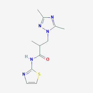 3-(3,5-dimethyl-1H-1,2,4-triazol-1-yl)-2-methyl-N-1,3-thiazol-2-ylpropanamide