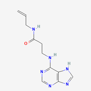 molecular formula C11H14N6O B5996778 N~1~-allyl-N~3~-9H-purin-6-yl-beta-alaninamide 